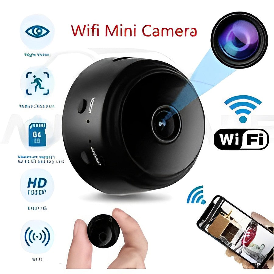 7th Market A9 Mini Wireless HD WiFi Security Camera with Stand and V38 App