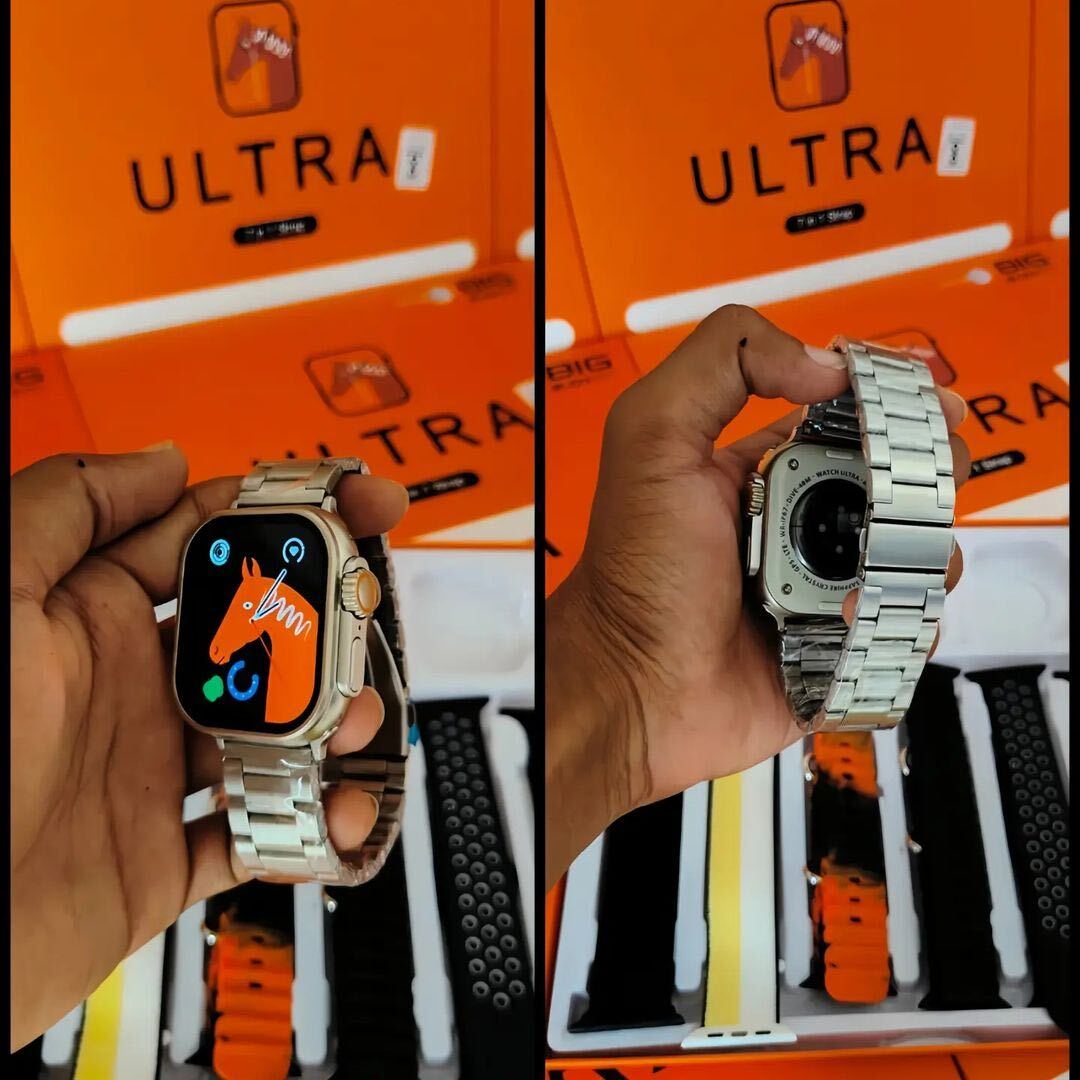 Ultra 7 IN 1 SmartWatch 2.1 Inch Full HD Screen Series 8 Wireless Charging 7 Straps Waterproof